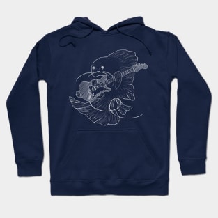 Jammin' Fish (Chalkboard style) -- rock, musical, electric guitar Hoodie